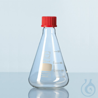 Beuta in vetro Pyrex/Duran ml.50 con vite e tappo GL25 Beuta in vetro Pyrex/Duran ml.50 con collo...